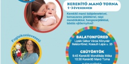 Kerekítő baba-mama programok 2023 Balatonfüred. Kerekedjünk együtt jókedvre, szeretettel várunk!