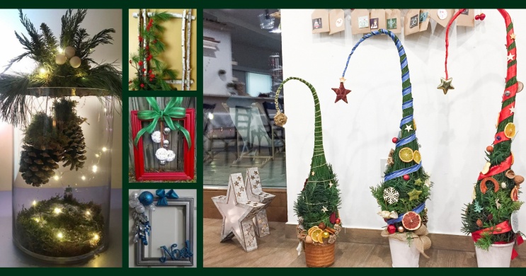 Karácsonyi dekoráció készítése. workshop a Pesti Vigadóban