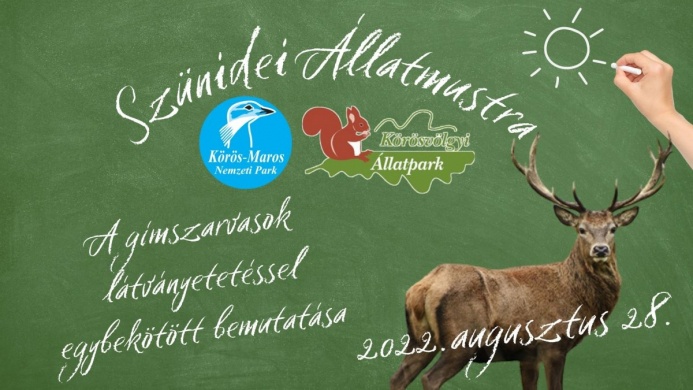 A gímszarvas bemutatása, szünidei állatmustra a Körösvölgyi Látogatóközpont és Állatparkban