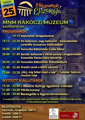 Múzeumok Éjszakája Sárospatak 2022. MNM Rákóczi Múzeum