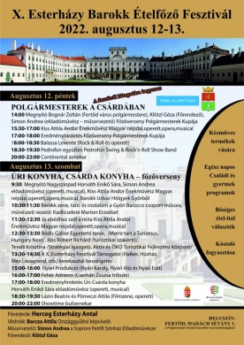 Esterházy Barokk Ételfőző Fesztivál 2022 Fertőd