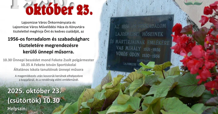 2025. október 23. Lajosmizse. Ünnepi programok