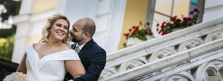 Februári esküvő Balatonfüred történelmi városrészében, a gyönyörű Astória Hotelben