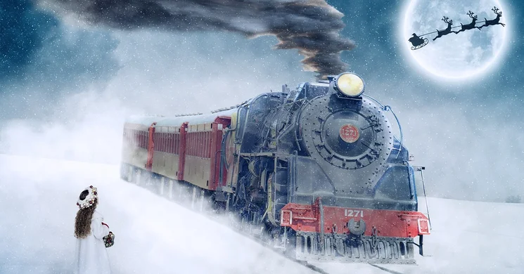 Mikulás Gyöngyös 2025. COOP Mikulás Kisvonat