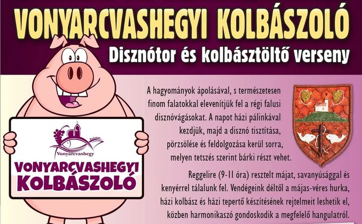 Vonyarcvashegyi Kolbászoló 2026 - Disznótoros és Kolbásztöltő verseny