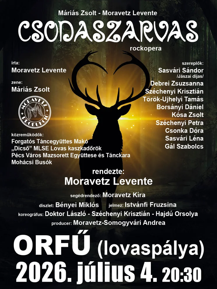 Csodaszarvas rockopera, lovas rock-opera 2026
