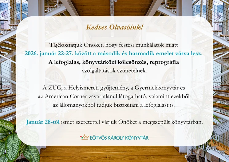 Eötvös Károly Könyvtár programok 2026 Veszprém