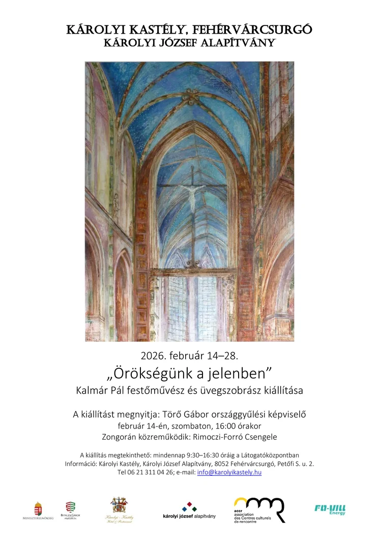 Fehérvárcsurgói kiállítások 2026. Időszaki kiállítások a Károlyi Kastélyban