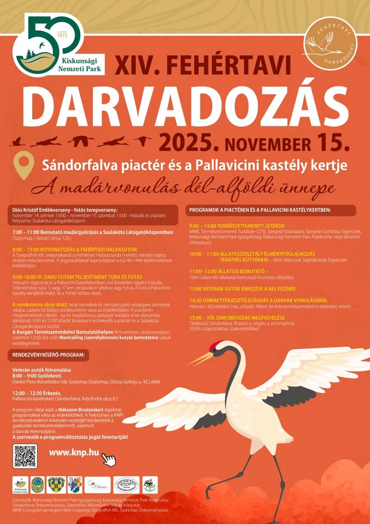 Fehértavi Darvadozás 2025. A madárvonulás dél-alföldi ünnepe